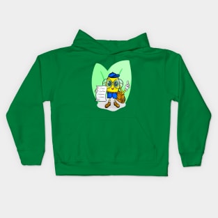 Lemon Student Character Kids Hoodie